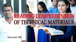 READING COMPREHENSION OF TECHNICAL MATERIALS [upl. by Nork]