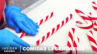 Fábrica de 100 años elabora 10 millones de bastones de caramelo al año  Comidas legendarias [upl. by Garland513]