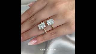 3 carat Diamond Ring Comparison Radiant VS Antique Cushion [upl. by Karie]