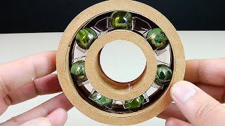 BALL BEARING  HOW TO MAKE A CARDBOARD BALL BEARING USING BALL MARBLE [upl. by Lebar812]