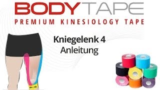 Kinesiologische TapingAnleitung für das Kniegelenk  Variante 4 [upl. by Leela724]