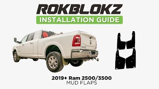 Rokblokz Mud flap Install on the 2019 Ram 2500 amp 3500 5th Gen [upl. by Annissa]