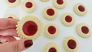 Recette des biscuits sablés à la confiture 162 [upl. by Balbur]