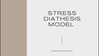 Simplifying Stress Diathesis Model psychology psychologytheory stress lecture [upl. by Orelie499]