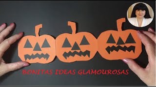 DIY🎃CALABAZAS DE CARTULINATUTORIAL FÁCIL “EL MOLDE” MOTRICIDAD FINA IDEACREACIÓN DE FRANCES H [upl. by Burnett785]