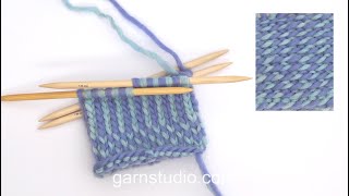 How to do twined knitting [upl. by Arreit660]