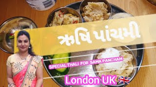 Rushi Panchami Sama Pancham Special Thali જય માતાજી🙏😇❤️🇮🇳 Samo shero  Dhokra  Khichri London UK [upl. by Sneve]