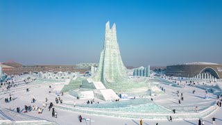 Explore the magnificent ice festival in wintry Harbin [upl. by Adnalor68]