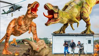 New Action Dinosaur Hunting Movies 2024  Elephant vs Trex  Trex chase 4  Jurassic World 4 [upl. by Shornick]