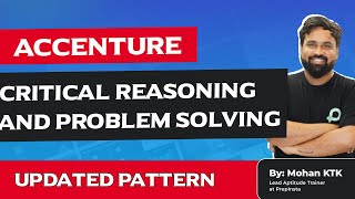 Accenture Critical Reasoning and Problem Solving Questions with Answers 2024 [upl. by Kaczer]