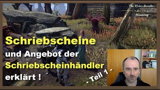 ESO Meisterschriebe und Schriebscheinhändler erklärt  Teil 1 [upl. by Nelleyram]