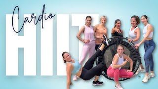 🔥20 MIN HIIT Rebounder  Trampoline Workout  At Home Fat Burning CARDIO  Intermediate NO REPEAT [upl. by Verbenia586]