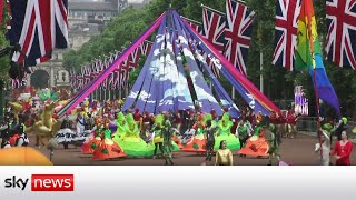 Platinum Jubilee The Peoples Pageant delights crowds in London [upl. by Leis625]