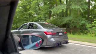 BMW G80 M3 Valvetronic equal length full exhaust  downpipes Exhaust clips  Flybys [upl. by Herc240]