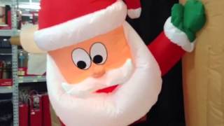 Walmart Christmas 2014 Outhouse Santa Inflatable [upl. by Lindly]