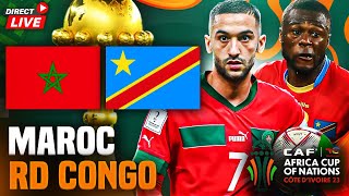 🔴🇲🇦🇨🇩 MAROC  RD CONGO  🔥MATCH CAPITAL 🇲🇦LES LIONS DE L ATLAS VS LES LEOPARDS🇨🇩  can 2023 [upl. by Onfroi]