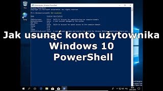 Jak usunąć konto użytownika Windows 10 PowerShell [upl. by Francois795]