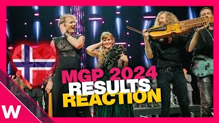 🇳🇴 Gåte wins Melodi Grand Prix 2024 by six points over KEiiNO REACTION [upl. by Thane]