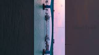 Eagle view of The Mighty Pamban Bridge pambanbridge islandfreak rameshwaram holyisland [upl. by Hesper456]