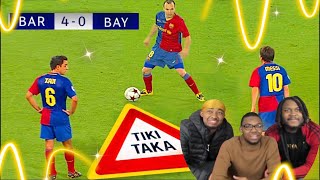 AMERICANS REACT  Barcelona Tiki Taka 20092015 [upl. by Hankins]