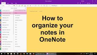 How to organize your notes in OneNote [upl. by Ahsoj]