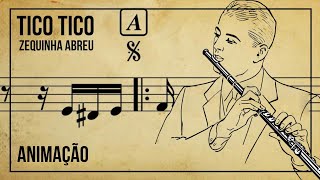 TicoTico no Fubá  Zequinha de Abreu  Animação Partitura Original [upl. by Glynnis]