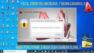 SOLUSI AUTOCAD FATAL ERROR [upl. by Litta]