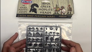 Unboxing Victrix 28mm Greek Hoplite Heads  Plastic Miniature Review [upl. by Haley]