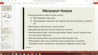 Segmen 2 ppt linguistik korpus Arab membuat korpus sendiri [upl. by Lunette18]