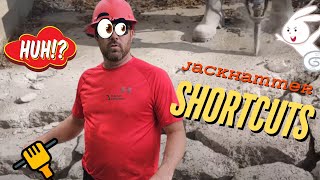 HOW TO JACK HAMMER CONCRETE [upl. by Ymerej]