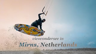 Two Kite Kooks going strapless  Kitesurfing Mirns Netherlands [upl. by Maguire]