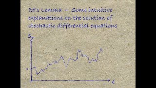 Itos Lemma  Some intuitive explanations on the solution of stochastic differential equations [upl. by Henrique]