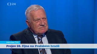 Václav Klaus ve svátečním Interview ČT24  28102021 [upl. by Mauve]