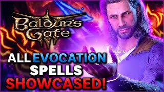 ALL Evocation Spells in Baldurs Gate 3 [upl. by Cogswell]