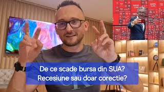 De ce scade bursa din SUA Recesiune sau doar corecție fed inflatie somaj raportari [upl. by Mauretta]