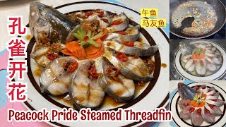 Peacock Pride Steamed Threadfin  清蒸午鱼马友鱼 孔雀开花  Ngor Her  Recipe How to Cook [upl. by Enaek]