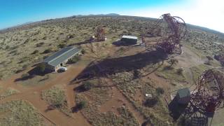 HESS High Energy Observatory stereo system around the farm on the Namibian Isabis [upl. by Idnyc250]