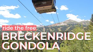 BRECKENRIDGE GONDOLA Riding the Free BreckConnect to Peak 8 in Colorado [upl. by Merceer]