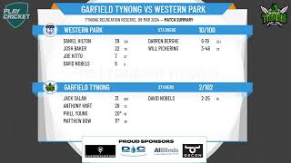 Warragul amp District CA  Div 4  Semi Final 2  GARFIELD TYNONG v WESTERN PARK  Day 2 [upl. by Frodina]