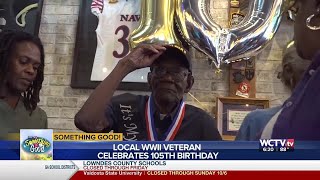 Something Good Local WWII veteran celebrates 105th birthday [upl. by Elleniad]