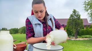 Cooking Ukrainian Borscht in the Village Delicious and very Healthy Recipe [upl. by Rillings]