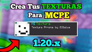 🔴 Como Crear Tus PROPIAS TEXTURAS para Minecraft Pe 120x  Crea Tu TEXTURE PACK para Bedrock😎 [upl. by Aschim]