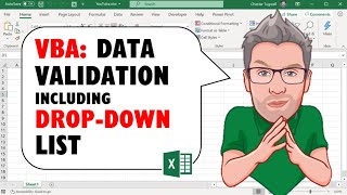 Excel VBA Code for Data Validation Including Drop Down List [upl. by Atnod]