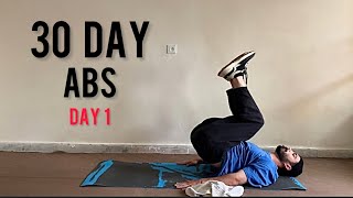 INTENSE ABS IN 30 DAYS CHALLENGE  DAY 1 [upl. by Arerrac]