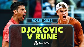 Novak Djokovic vs Holger Rune Highlights  Rome 2023 [upl. by Eradis993]