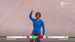 ORO E RECORD DEL MONDO FILIPPO GANNA  MONDIALI CICLISMO SU PISTA 2022 [upl. by Cecil]