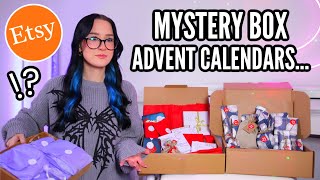 I Bought MYSTERY BOX ADVENT CALENDARS From Etsy [upl. by Etnahsal153]