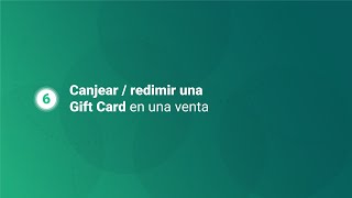 Canjear  Redimir una Gift Card en una venta [upl. by Gaither]