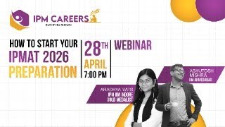 How to start your IPMAT 2026 Preparation  IPM Careers [upl. by Auberbach]