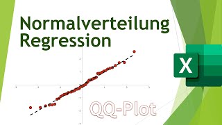 Lineare Regression  Normalverteilung mit QQPlot prüfen  Daten analysieren in Excel 85 [upl. by Oirasan]